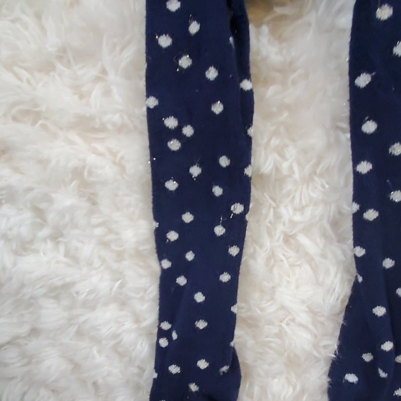 EUC Hanna Andersson Sparkle Holiday Dress & Tights - Picture 6 of 8